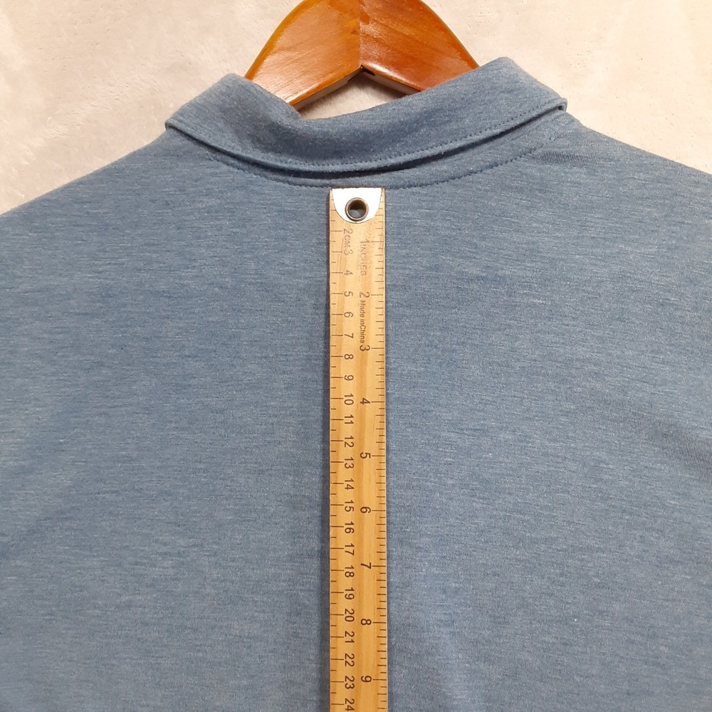 Huk Mens Waypoint Performance Polo Medium Blue Chest Pocket - Picture 6 of 8